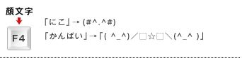 �當����F�S�L�[�u�ɂ��v��(#^.^#)�u����ς��v���u( ^_^)�^�������_(^_^ )�v