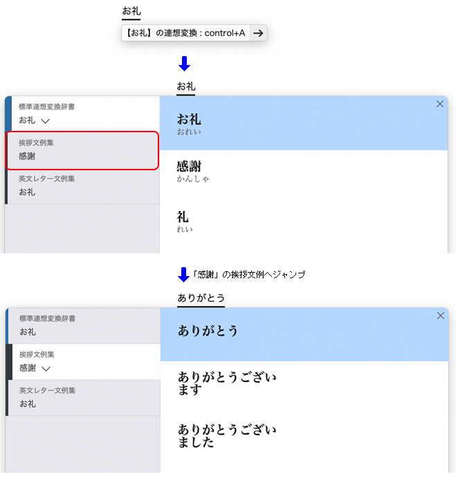 お礼からあいさつ文例を探す